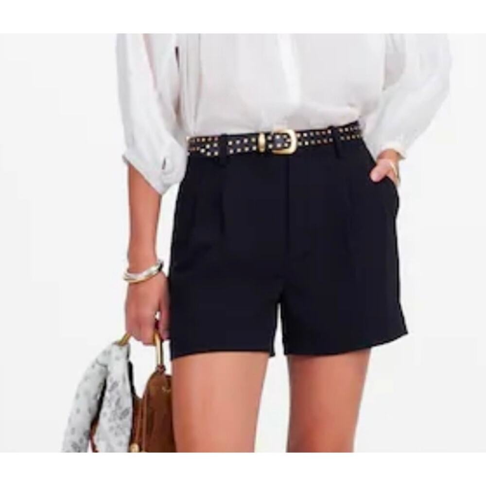 Madewell Easy Pleated Trouser Shorts in Crepe Size 2 - Picture 2 of 9